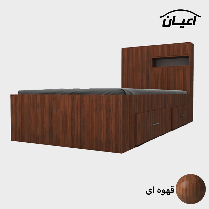 تخت خواب اعیان مدل FH618 یکنفره سایز 90x200 سانتی متر