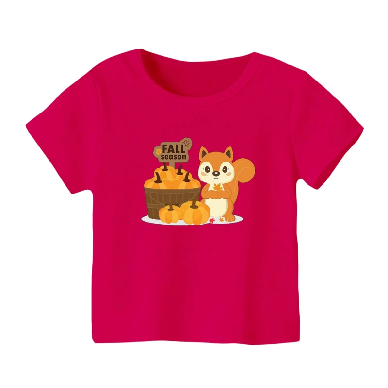 تی شرت آستین کوتاه بچگانه مدل سنجاب کد ۷