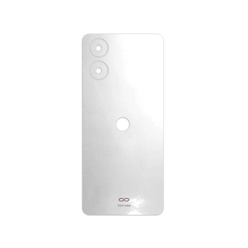 برچسب پوششی ماهوت مدل Metallic-White مناسب برای گوشی موبایل موتورولا Moto G04