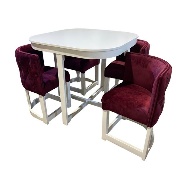 میز و صندلی ناهارخوری چهار نفره گالری چوب آشنایی مدل Wh-872-P