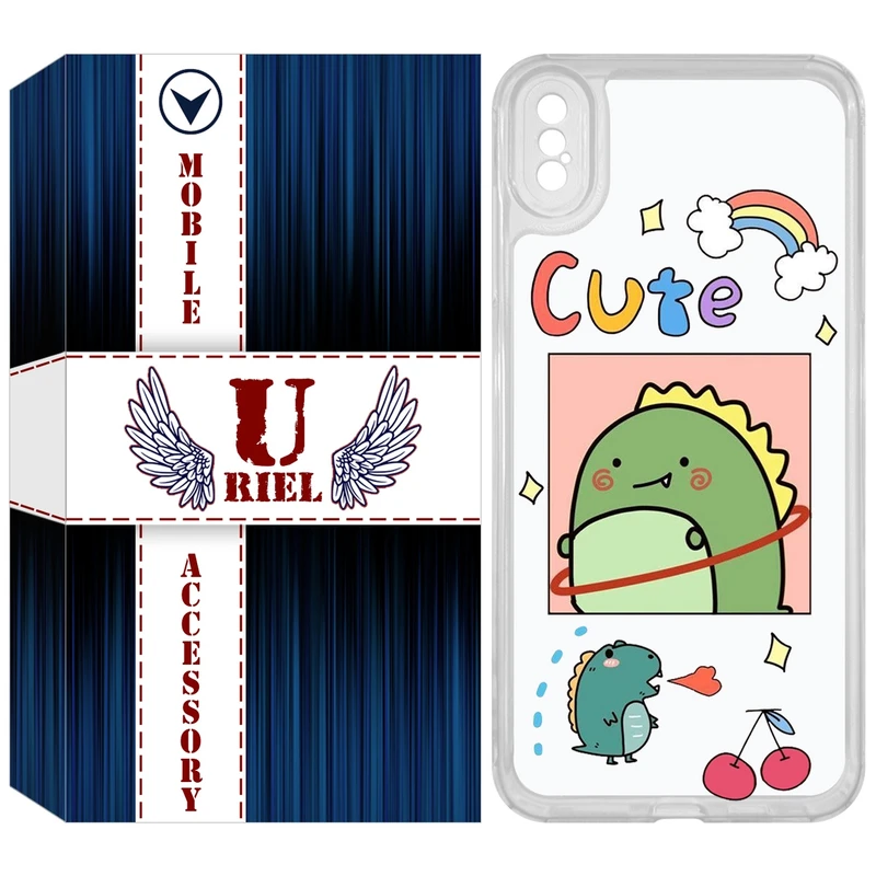 کاور یوریل مدل Clear کد 20 طرح دایناسور مناسب برای گوشی موبایل اپل iPhone XS Max