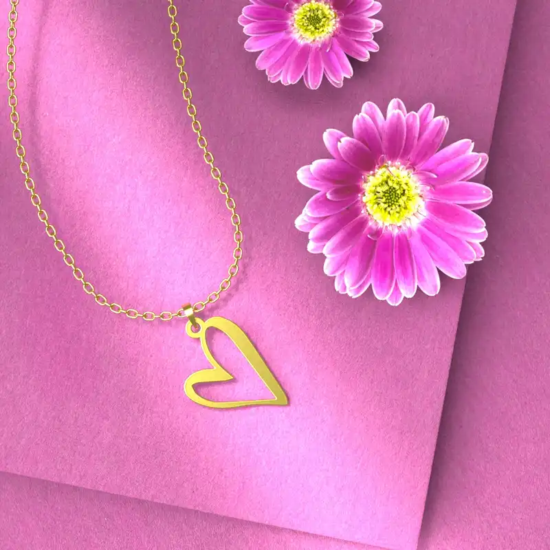 گردنبند طلا 18 عیار زنانه مدوپد مدل لوزی کد CA10738