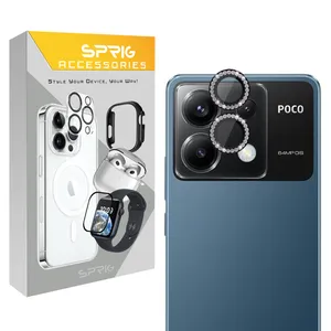 Sprig Ring Metal Diamond Camera Lens Protector For Xiaomi Poco X6
