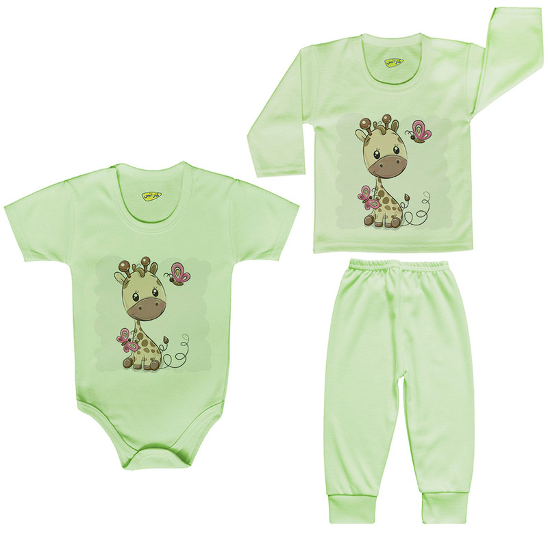 ست 3 تکه لباس نوزادی کارانس مدل PRSG-3126