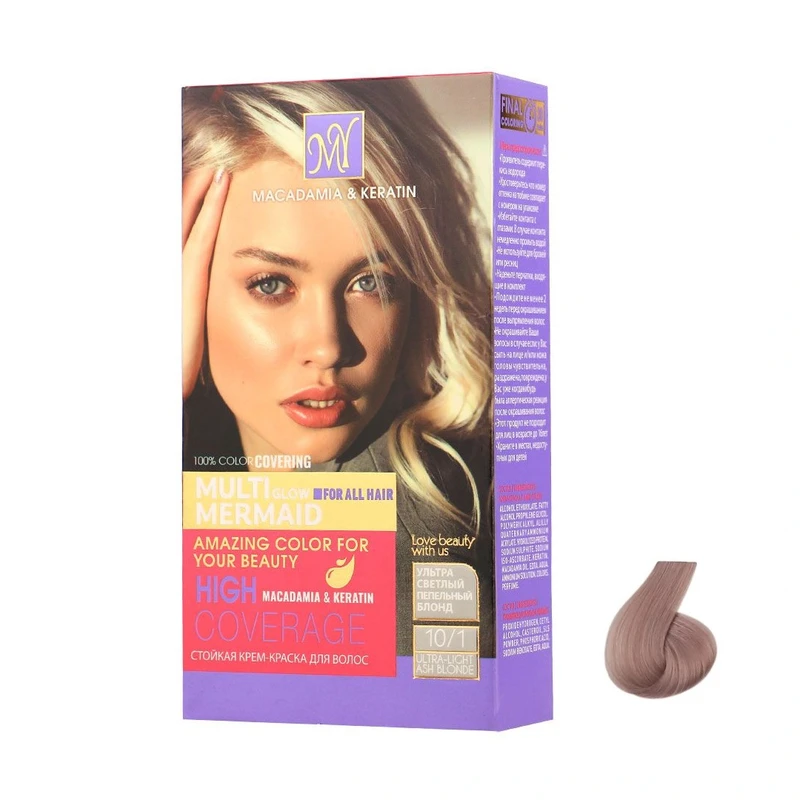 کیت رنگ مو زنانه مای شماره 10.1 حجم 50 میلی لیتر رنگ بلوند خاکستری