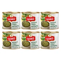 کنسرو سبزی سرخ شده شهدین - 480 گرم بسته 6 عددی