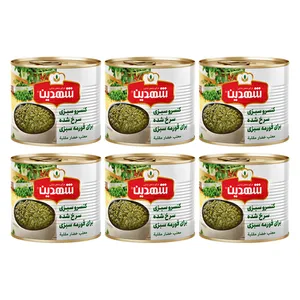 کنسرو سبزی سرخ شده شهدین - 480 گرم بسته 6 عددی