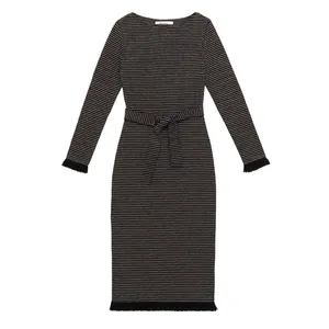 پیراهن بافتنی یقه گرد زنانه مدل نیلا