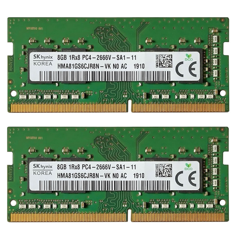 رم لپ تاپ DDR4 تک کاناله 2666 مگاهرتز CL19 اس کی هاینیکس مدل PC4-2666 ظرفیت 8 گیگابایت بسته دو عددی