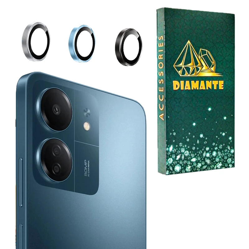 محافظ لنز دوربین فلزی دیامانته مدل Lenz Gn مناسب برای گوشی موبایل شیائومی Redmi 13C