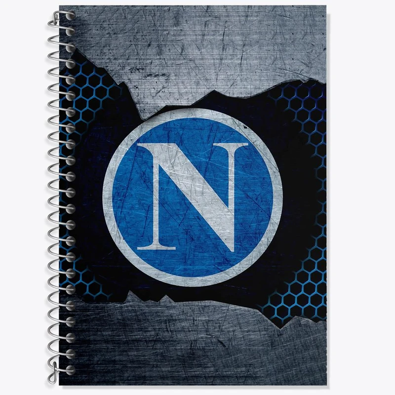 دفتر زبان 50 برگ خندالو مدل سه خط طرح باشگاه ناپولی کد 27391