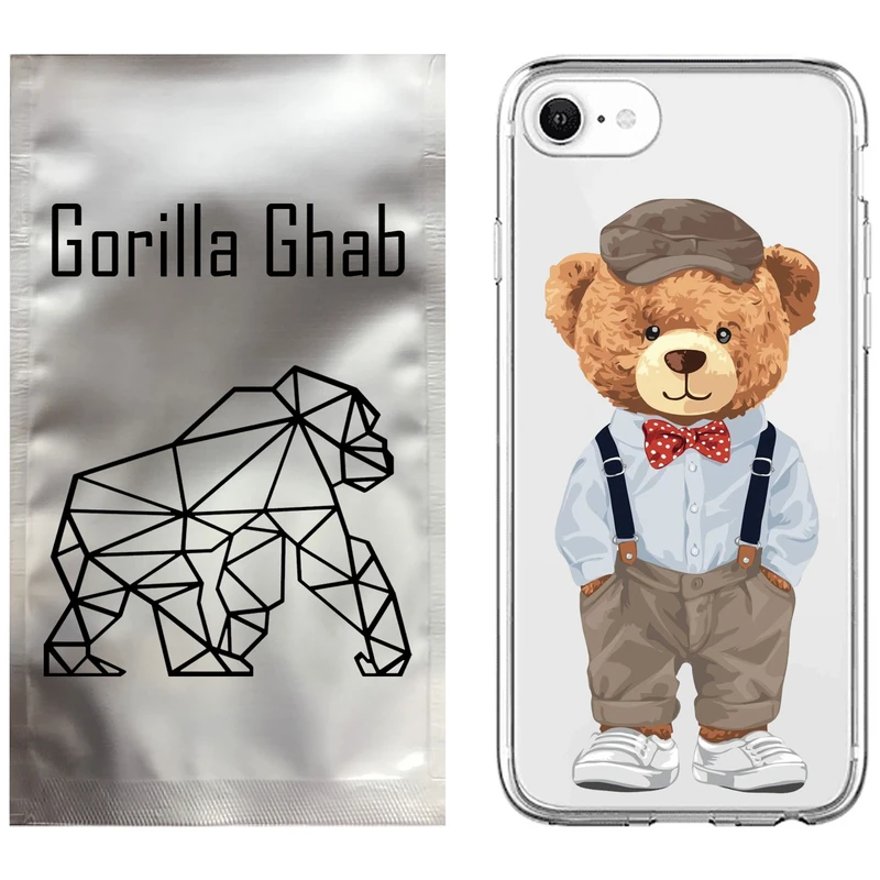 کاور گوریلا قاب مدل CLG کد 41 طرح تدی مناسب برای گوشی موبایل اپل iPhone 7 / 8 / SE 2022