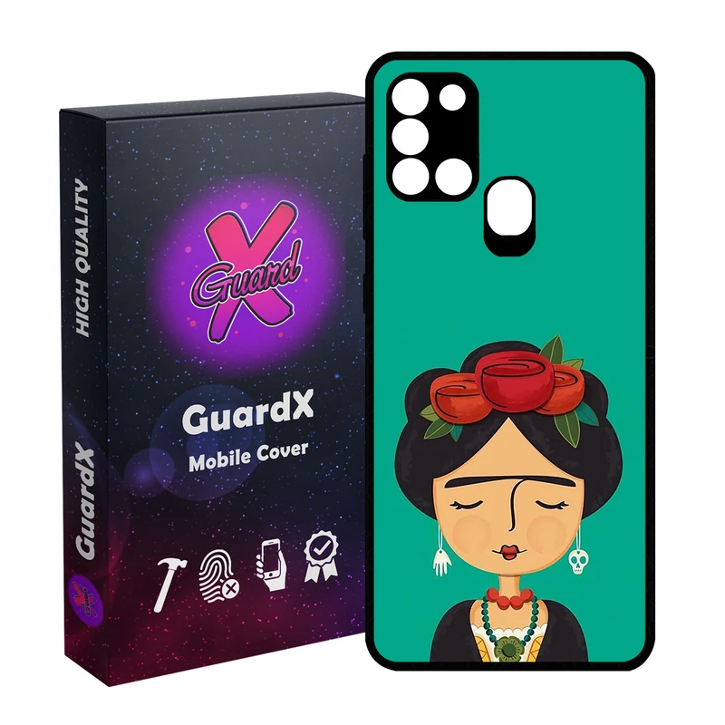 کاور گارد ایکس طرح دختر مدل Glass10783 مناسب برای گوشی موبایل سامسونگ Galaxy A21s