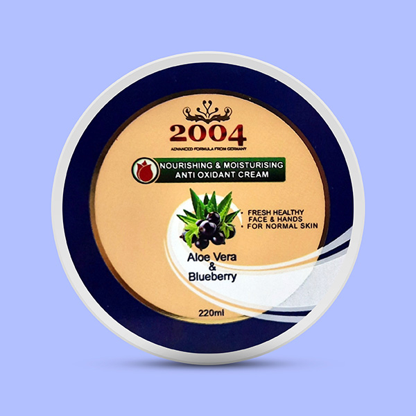 کرم مرطوب کننده 2004 مدل بلوبری و آلوئه ورا حجم 220 میلی لیتر