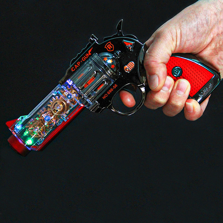 تفنگ بازی مدل موزیکال چراغدار چرخ دنده ای