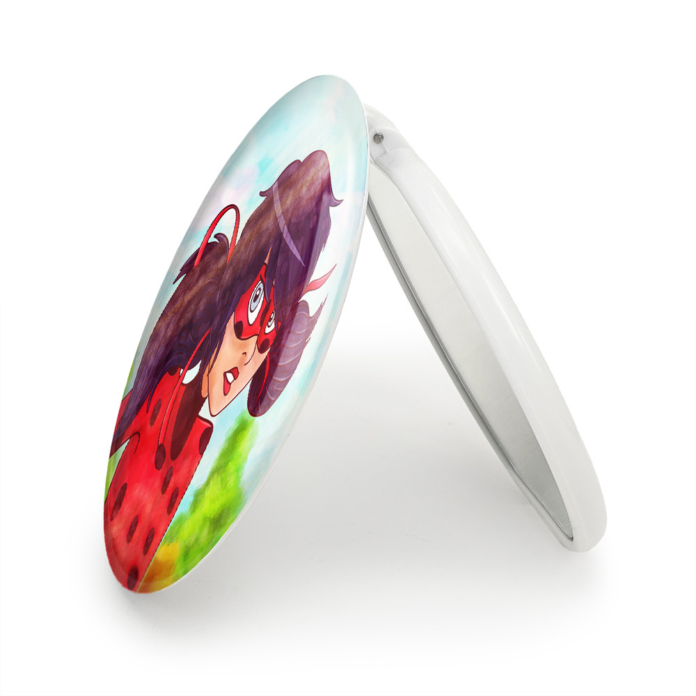 آینه جیبی خندالو طرح دختر کفشدوزکی مدل تاشو کد 25002