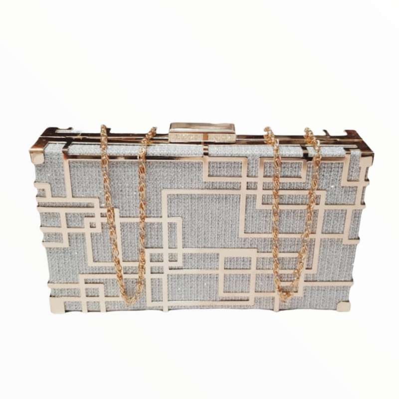 کیف مجلسی زنانه مدل هندسی کد 404043