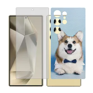 Glass Together model matte screen protector for Samsung Galaxy S24 Ultra mobile phone with back cover sticker