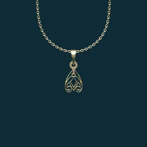 گردنبند طلا 18 عیار زنانه مدوپد مدل هندسی کد AA2-1-1093