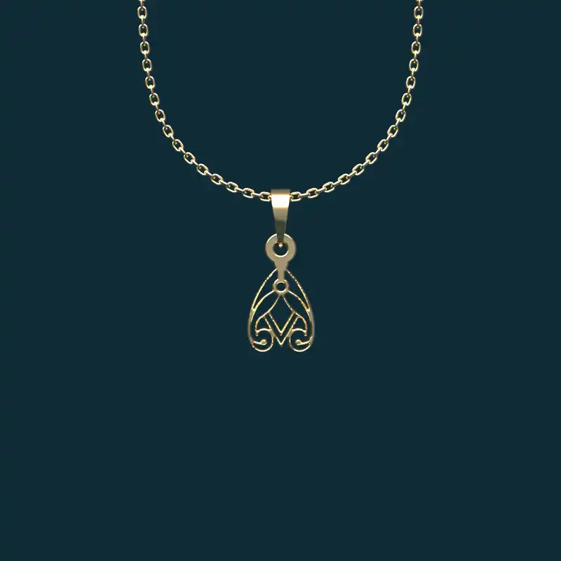 گردنبند طلا 18 عیار زنانه مدوپد مدل هندسی کد AA2-1-1093