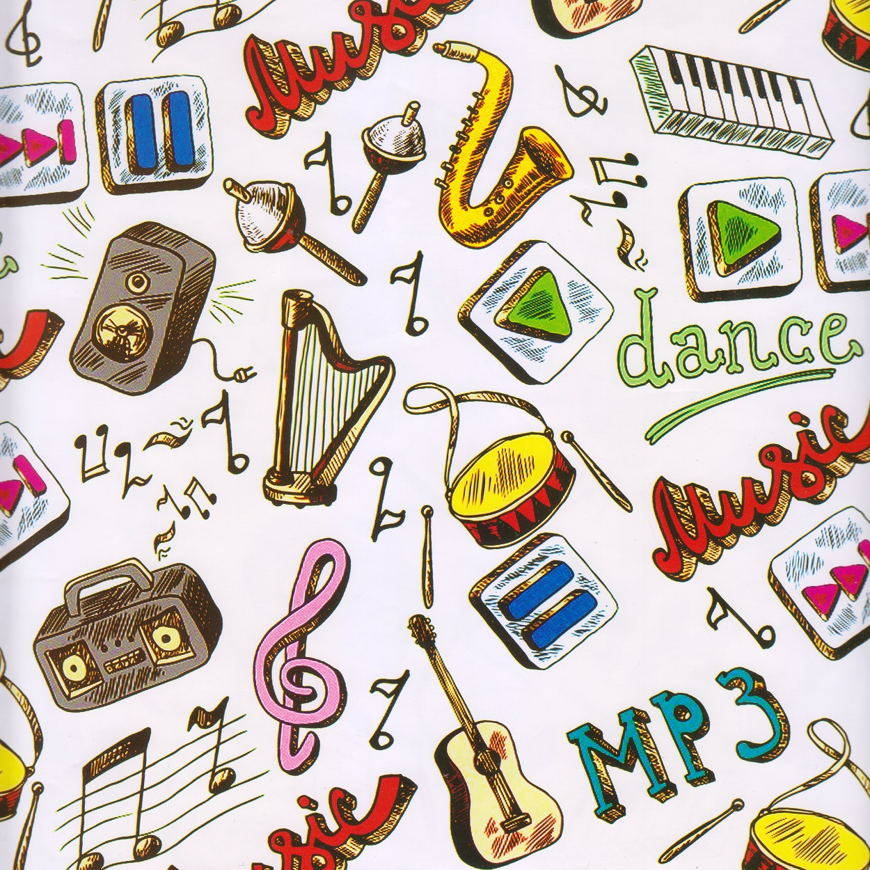 کاغذ کادو مدل MUSIC