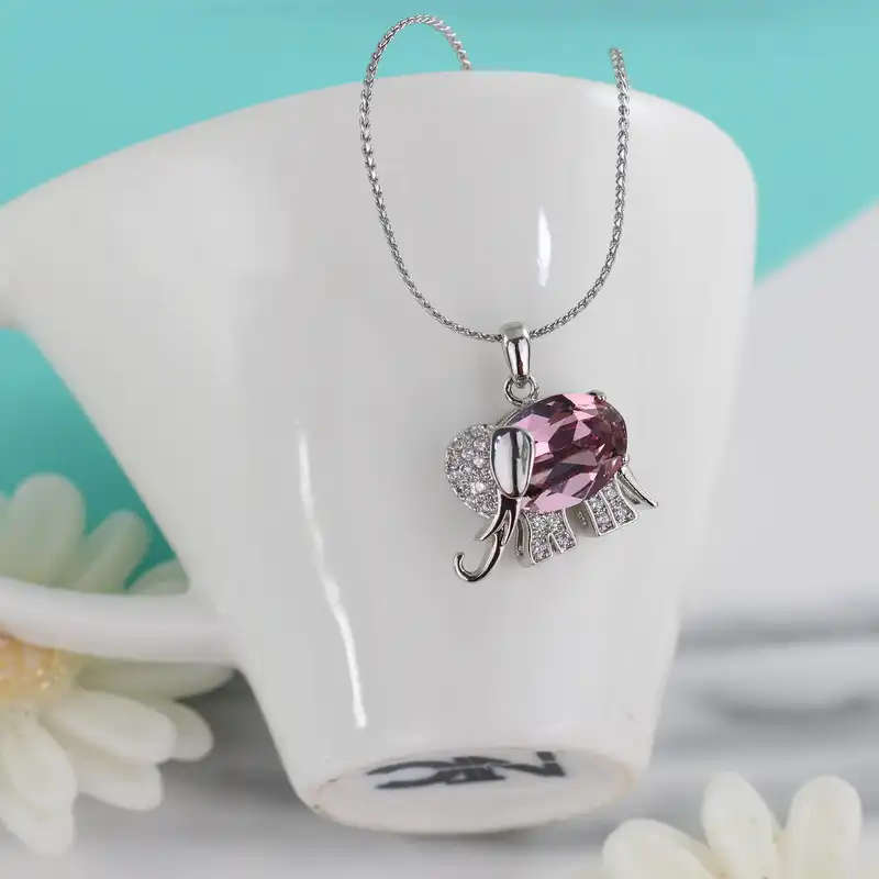 گردنبند زنانه مدل فیل هندی کد BB423