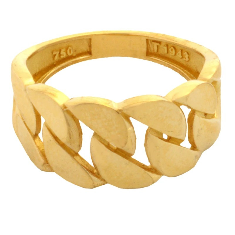 انگشتر طلا 18 عیار زنانه با طرح کارتیه طلای مستجابی مدل T253  سایز 58