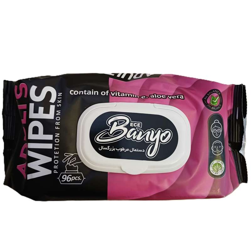 دستمال مرطوب بانیو مدل بزرگسال بسته 96 عددی