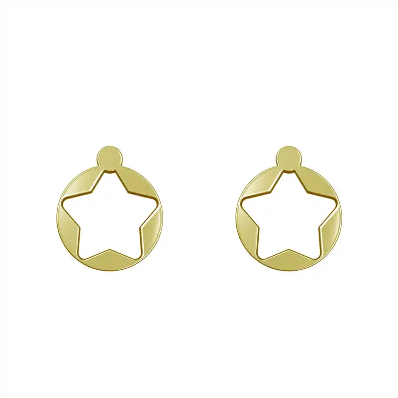 گوشواره طلا 18 عیار زنانه مدوپد مدل ستاره کد GA1-15342