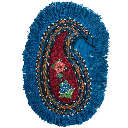 رومیزی سوزن دوزی مدل پته طرح بوته