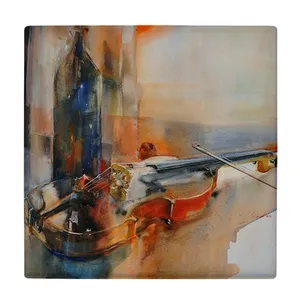 کاشی کارنیلا طرح نقاشی ویولن مدل لوحی کد klh1969