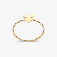 انگشتر طلا 18 عیار زنانه سایا گلد مدل توپی میکی کد WR1216 سایز 55