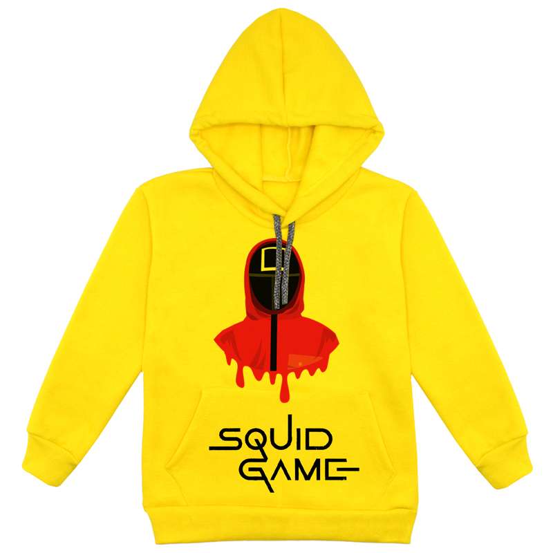 هودی پسرانه مدل بازی مرکب F102  رنگ زرد