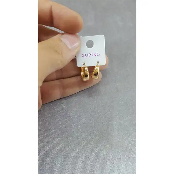 گوشواره زنانه ژوپینگ مدل حلقه ای کد 5