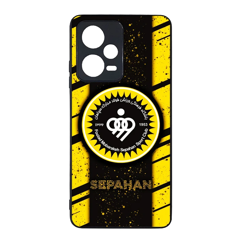 کاور طرح تیم فوتبال سپاهان مناسب برای گوشی موبایل شیائومی redmi note 12 pro 5g