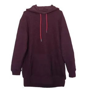 هودی زنانه مدل تدی رنگ بادمجانی