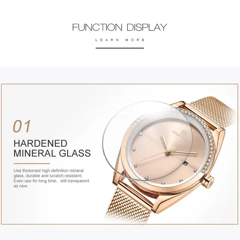 ساعت مچی عقربه ای زنانه نیوی فورس مدل NF5015L - RZ