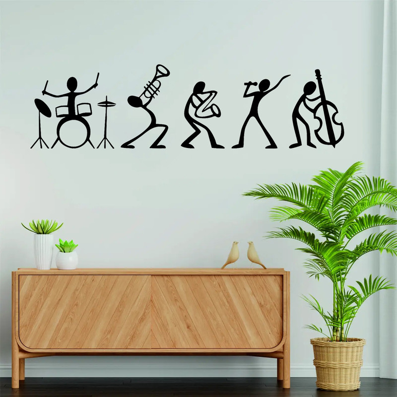 استیکر مدل چوبی موسیقی کد T722 مجموعه 7 عددی