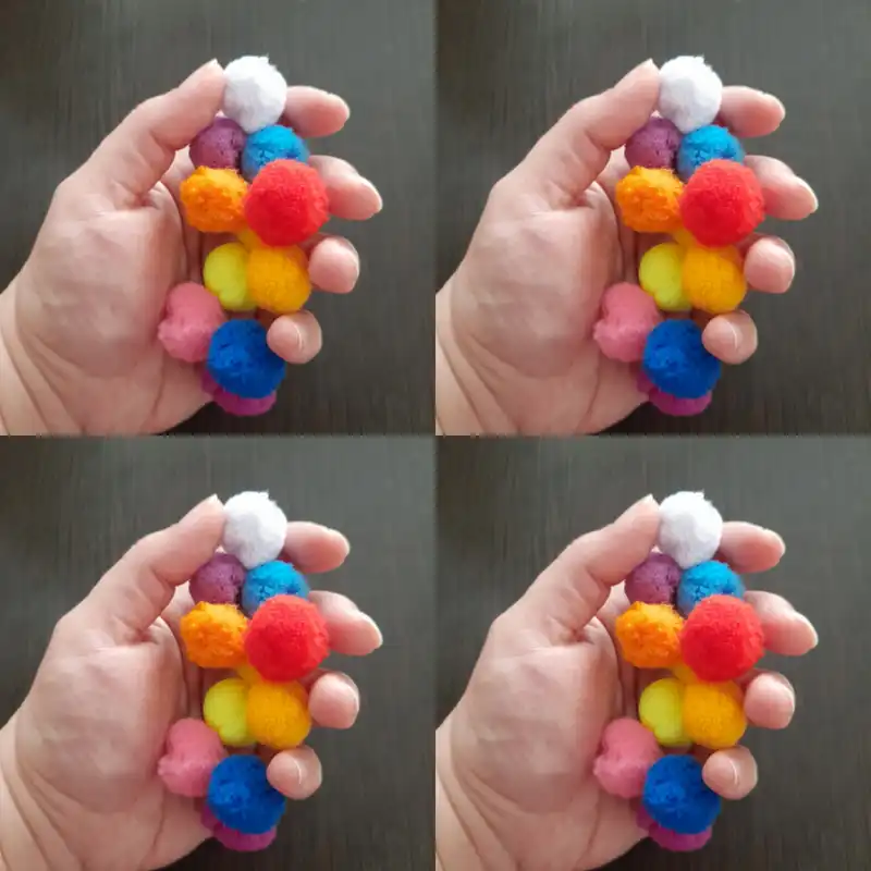 ملزومات عروسک سازی مدل توپک سوگل بسته 100 عددی