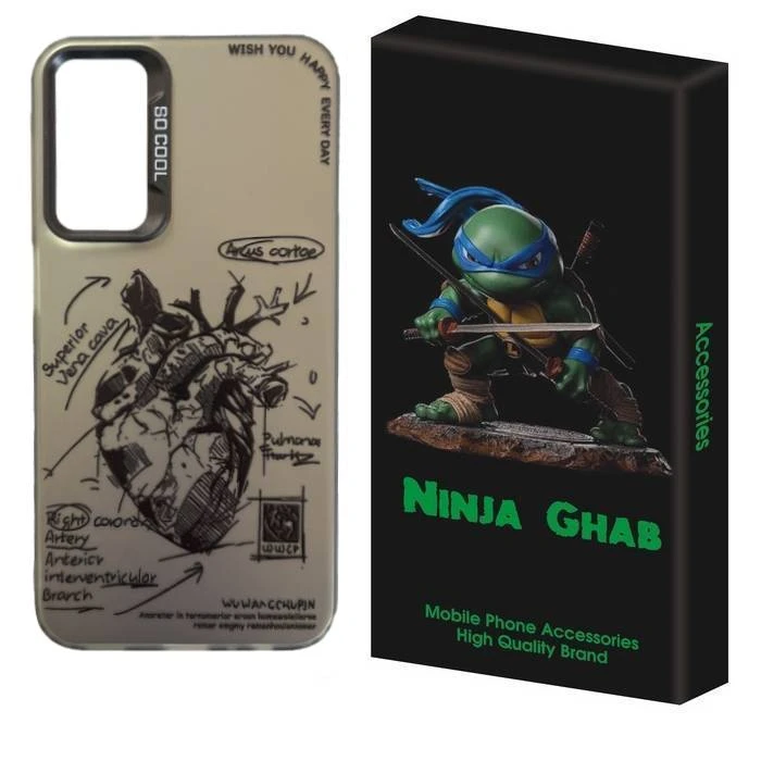 کاور نینجا قاب مدل سوکول طرح قلب مناسب برای گوشی موبایل سامسونگ Galaxy A23