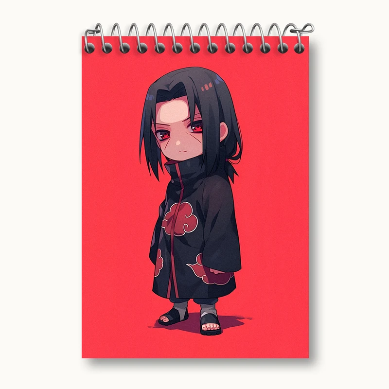 دفتر یادداشت 50 برگ خندالو طرح ایتاچی انیمه ناروتو (Naruto) کد N3543
