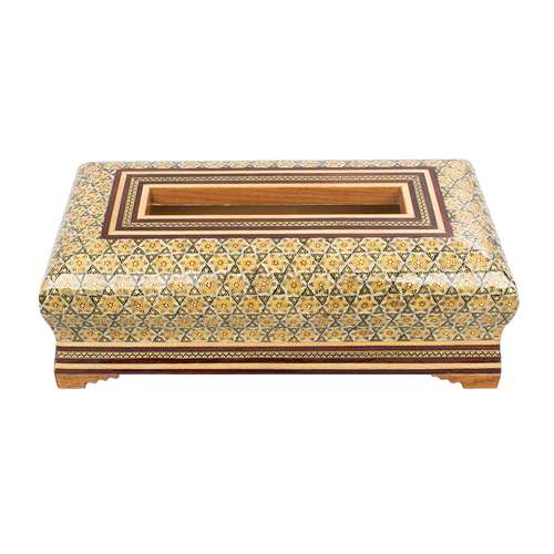 جعبه دستمال کاغذی خاتم کاری کد 01