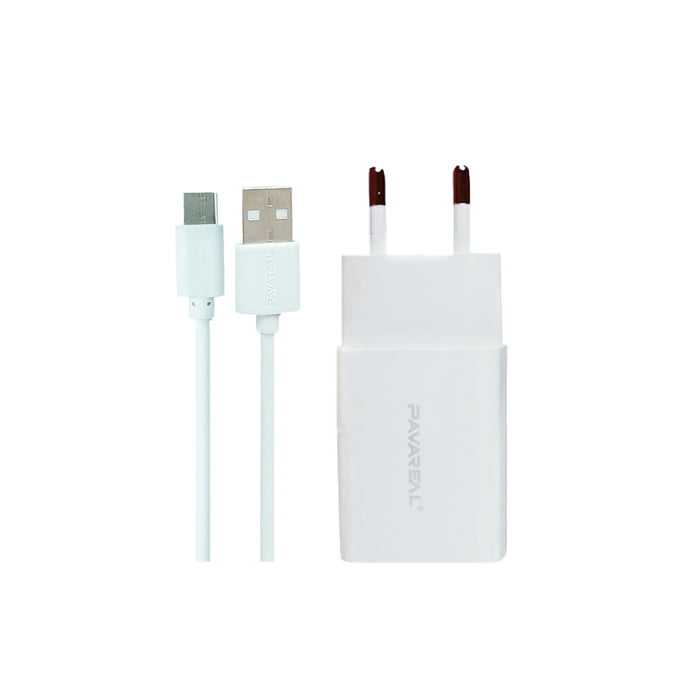 شارژر دیواری پاواریال مدل CK57 به همراه کابل تبدیل USB-c