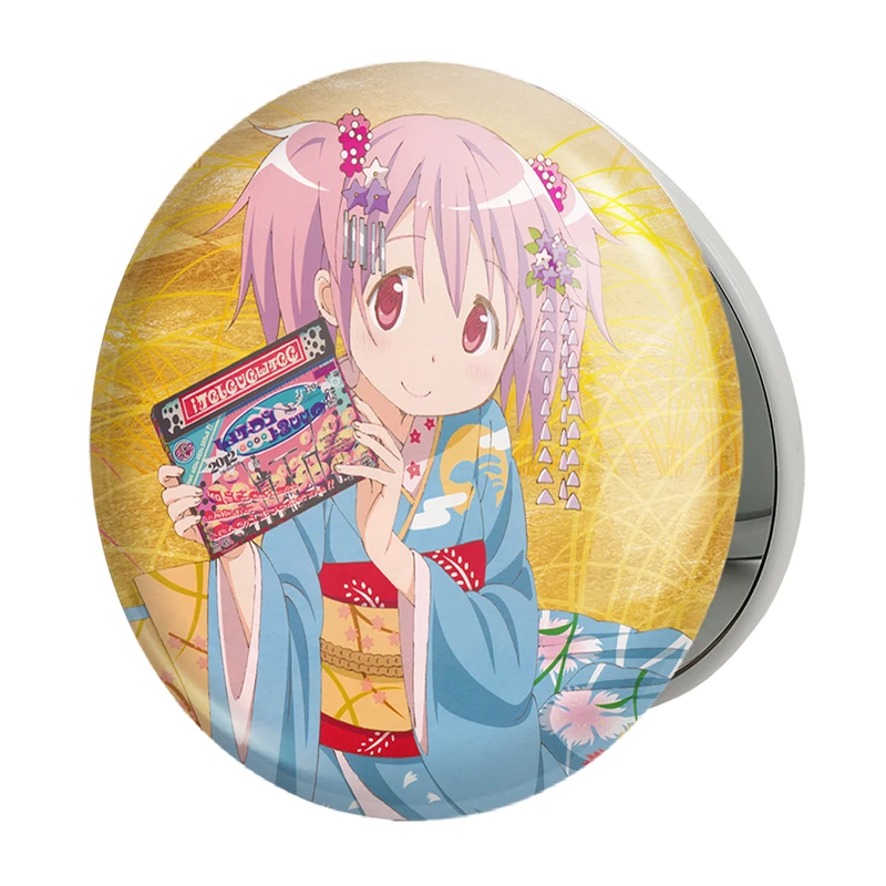 آینه جیبی خندالو طرح مادوکا کانام انیمه مادوکا مجیکا Madoka Magica مدل تاشو کد 18406 