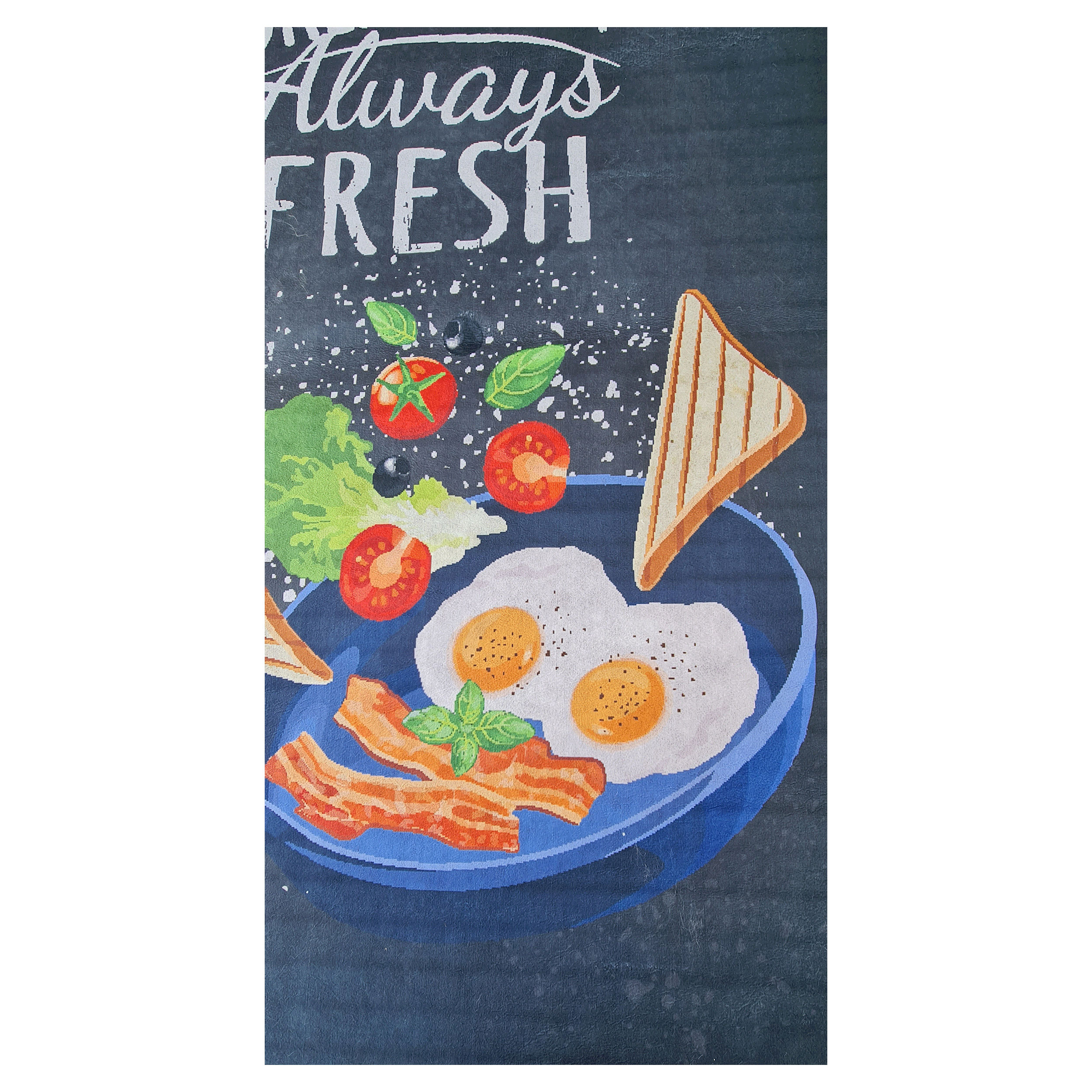 فرش پارچه ای مدل فرشینه طرح آشپزخانه کد 4180