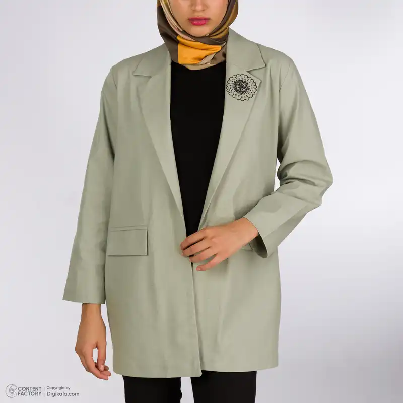مانتو کتی زنانه دیجی استایل اسنشیال مدل cge-13 رنگ سبز