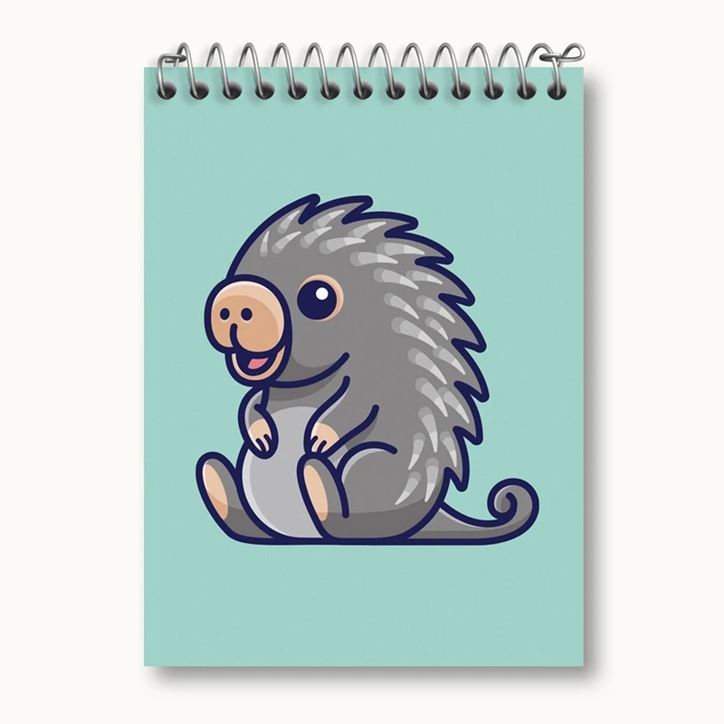 دفتر یادداشت 50 برگ خندالو مدل حیوانات بامزه خارپشت کد 28372