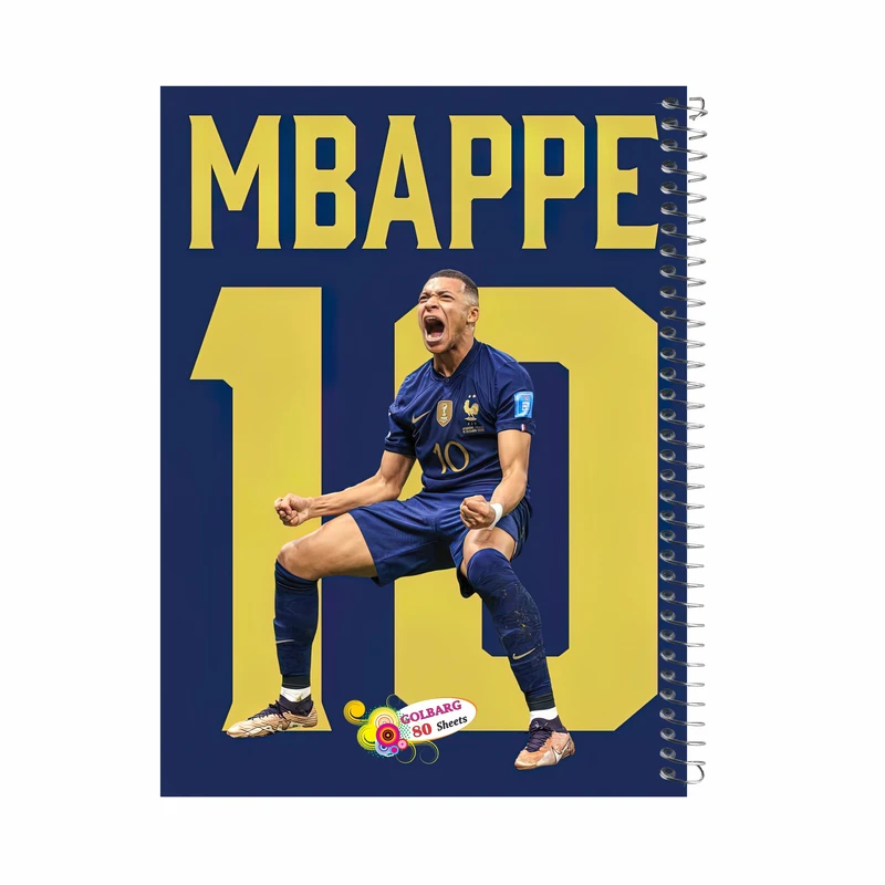 دفتر مشق 80 برگ گلبرگ مدل امباپه کد 1917