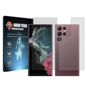 Nano tech matte screen protector suitable for Samsung Galaxy S22 Ultra 5G mobile phone along with back of the phone
