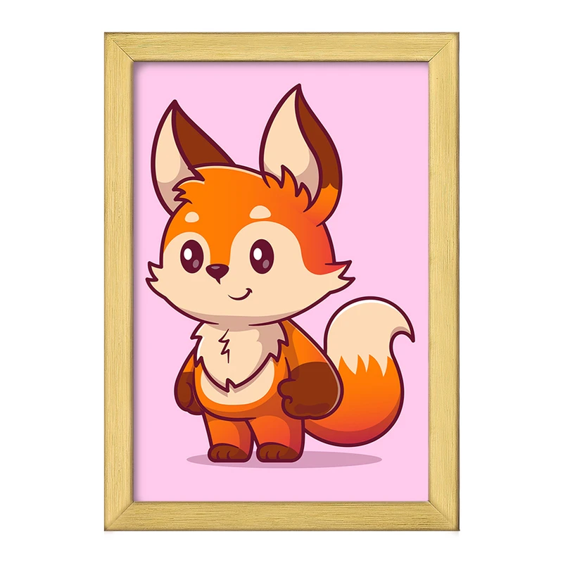 تابلو خندالو طرح حیوانات بامزه روباه کد 29725